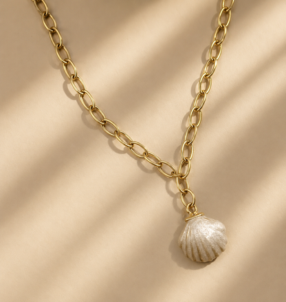 18k Gold Filled Shell Ocean Necklace