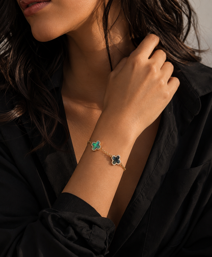18k Gold Filled Clover Bracelet
