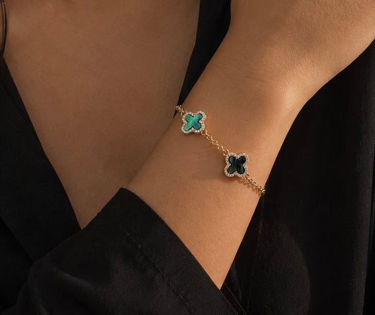 18k Gold Filled Clover Bracelet