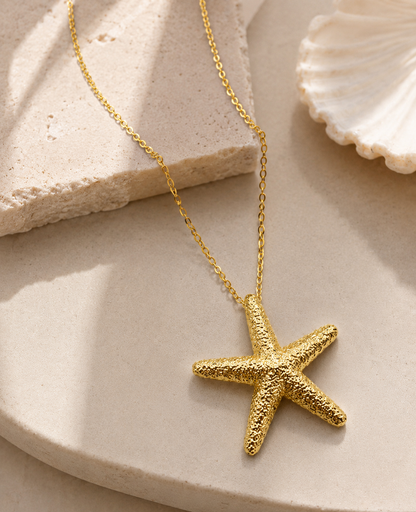 18k Gold Filled Large Starfish Necklace