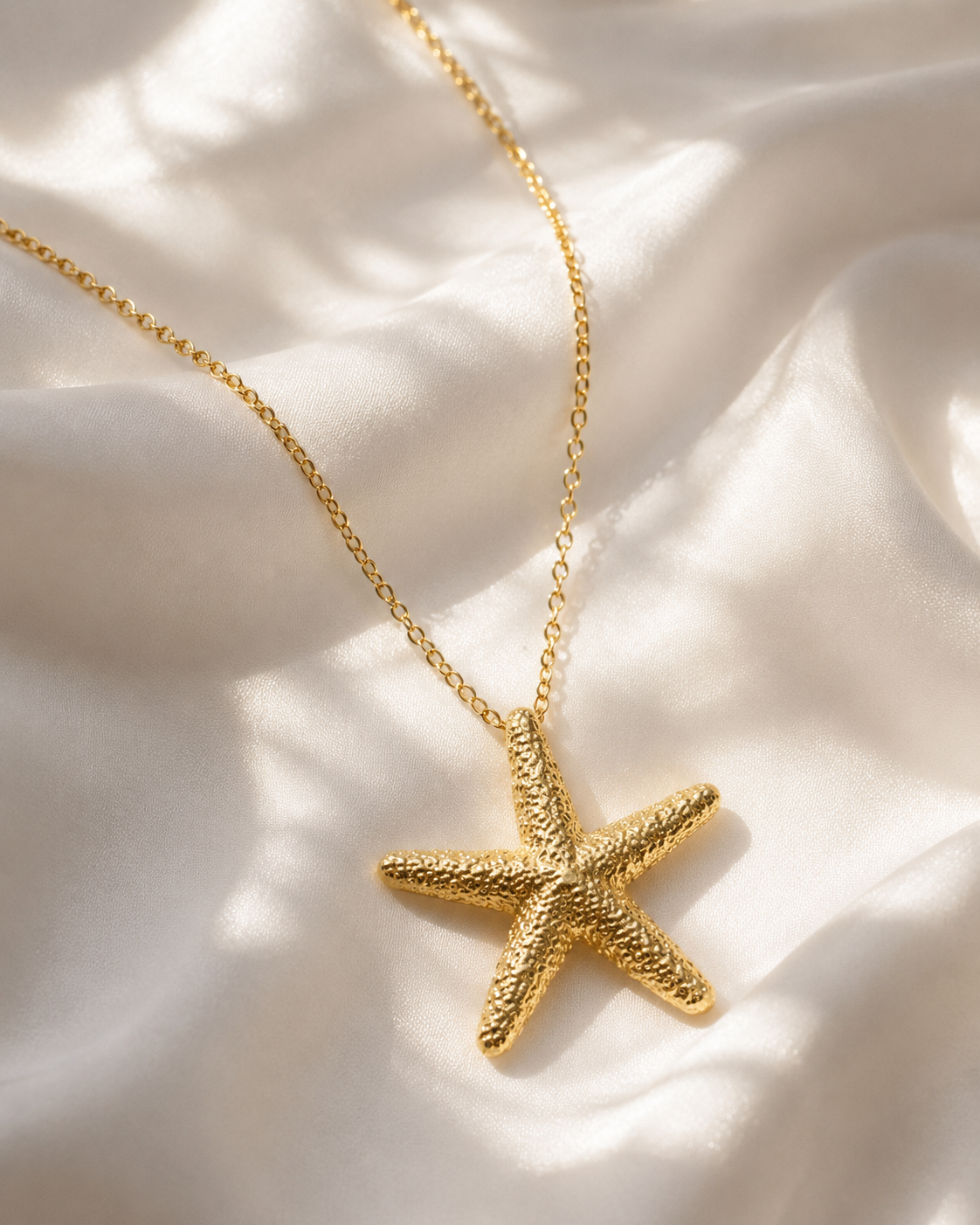 18k Gold Filled Large Starfish Necklace